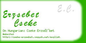 erzsebet cseke business card